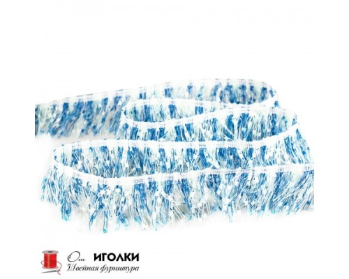Тесьма Шанель шир.4 см (40 мм) арт.А9-28 цв.голубой уп.13,5 м